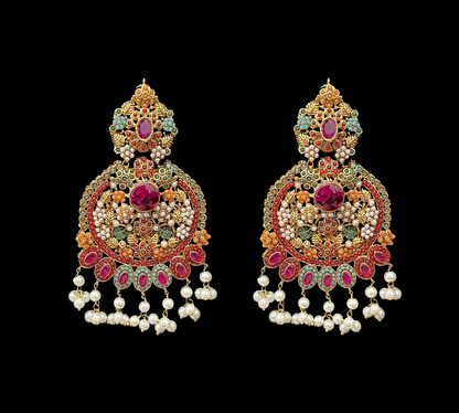 Faryal Earrings - Red