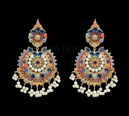 Zimal Earrings - Blue