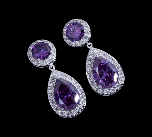 Elsa Earrings - Amethyst