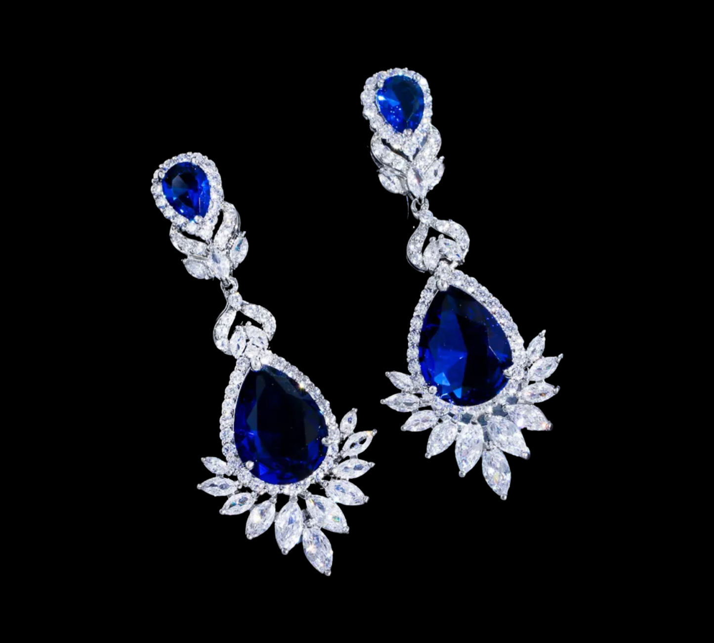 Athena Earrings - Sapphire