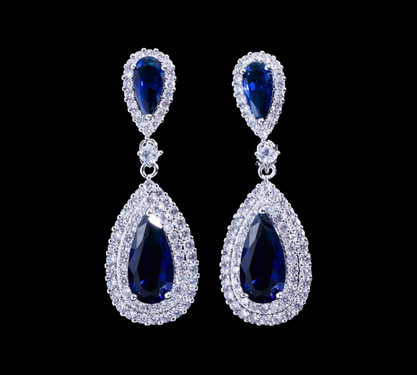 Adele Earrings - Sapphire