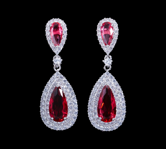 Adele Earrings - Ruby