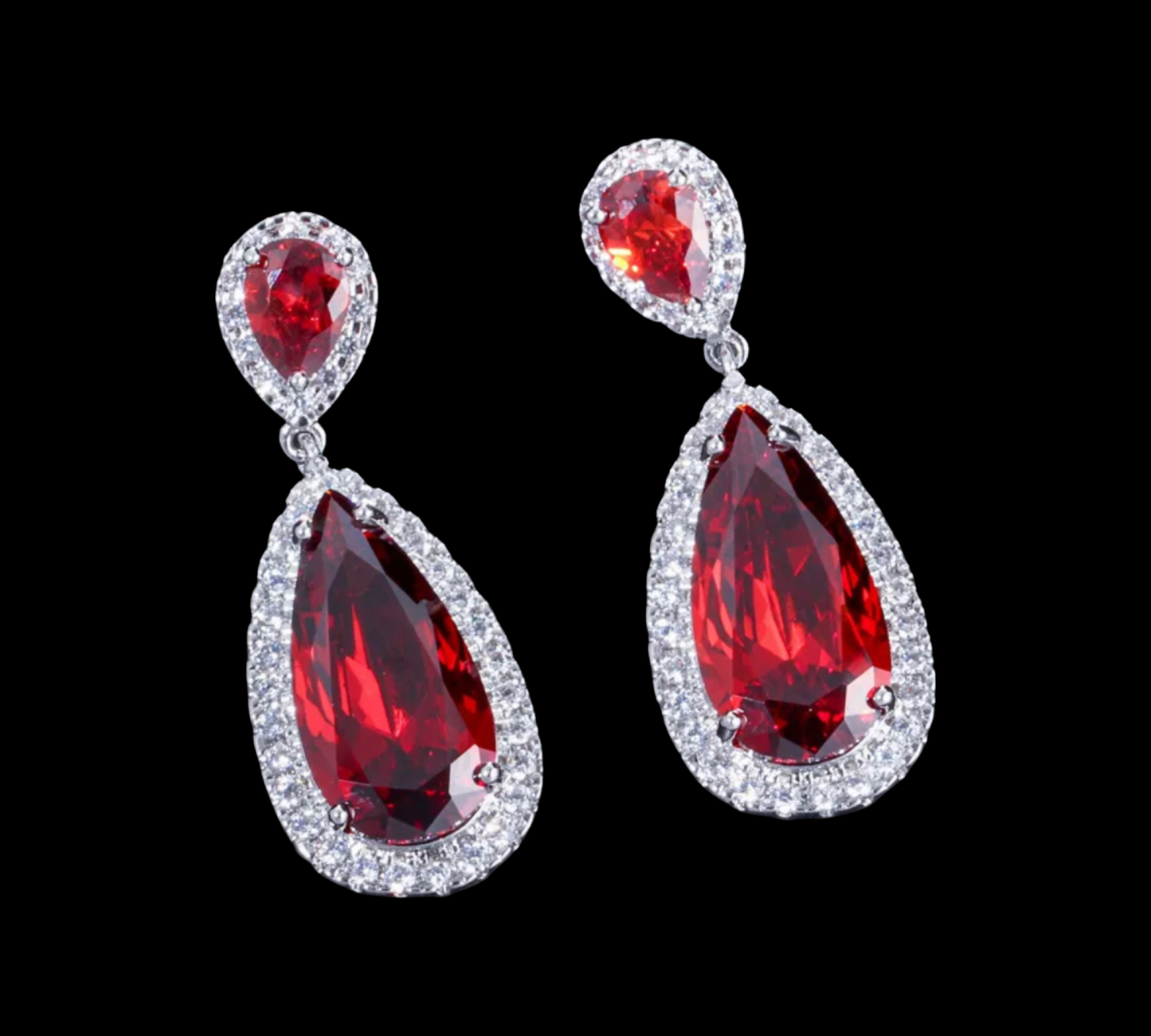 Ophelia Earrings - Ruby