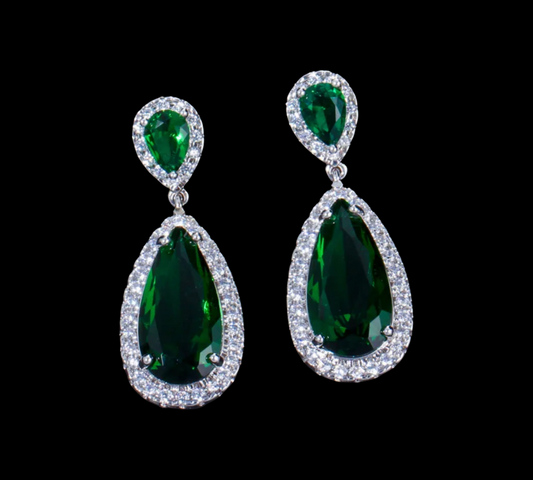 Ophelia Earrings - Emerald