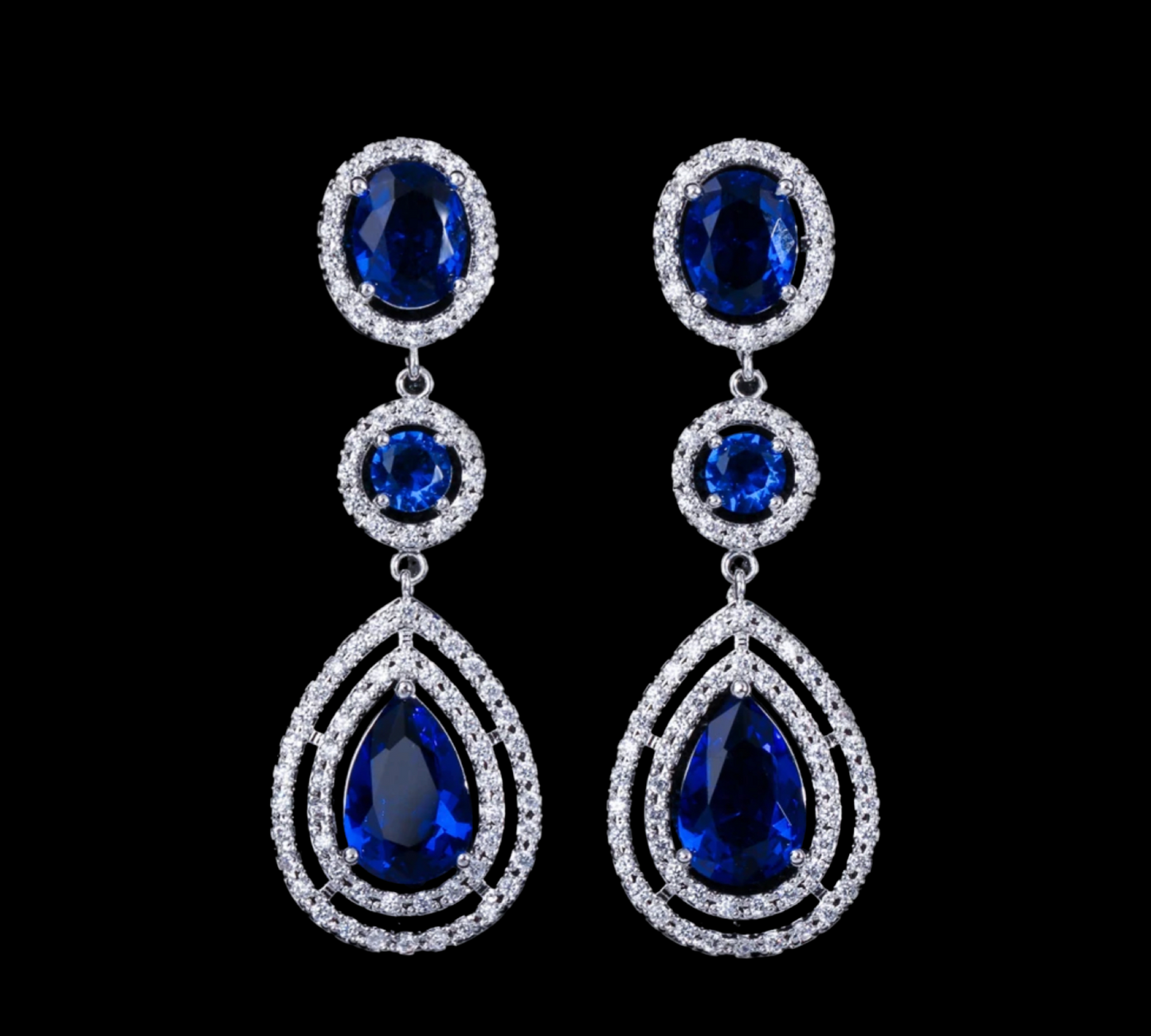 Augusta Earrings - Sapphire