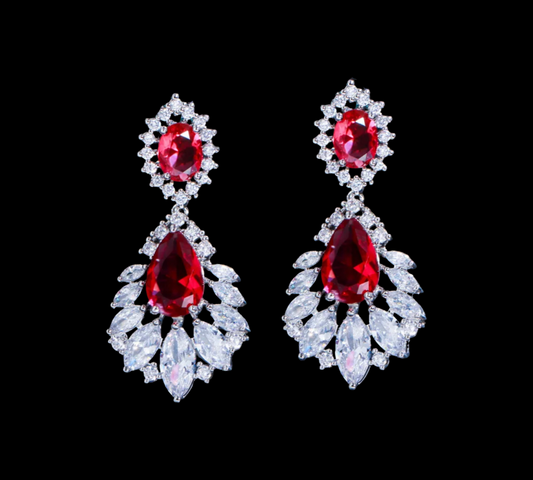 Ella Earrings - Ruby