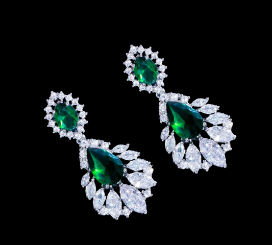 Ella Earrings - Emerald