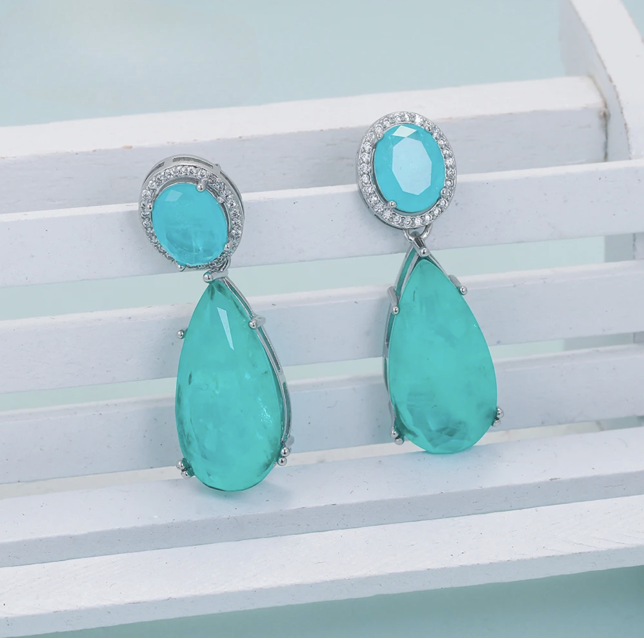 Merida Earrings - Aquamarine