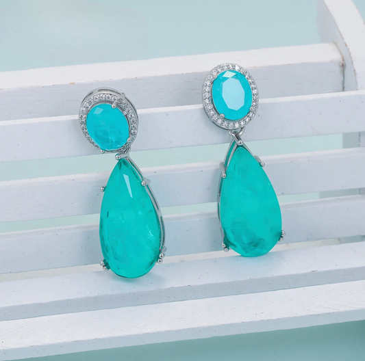 Merida Earrings - Aquamarine