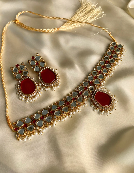 Nur Necklace Set - Red