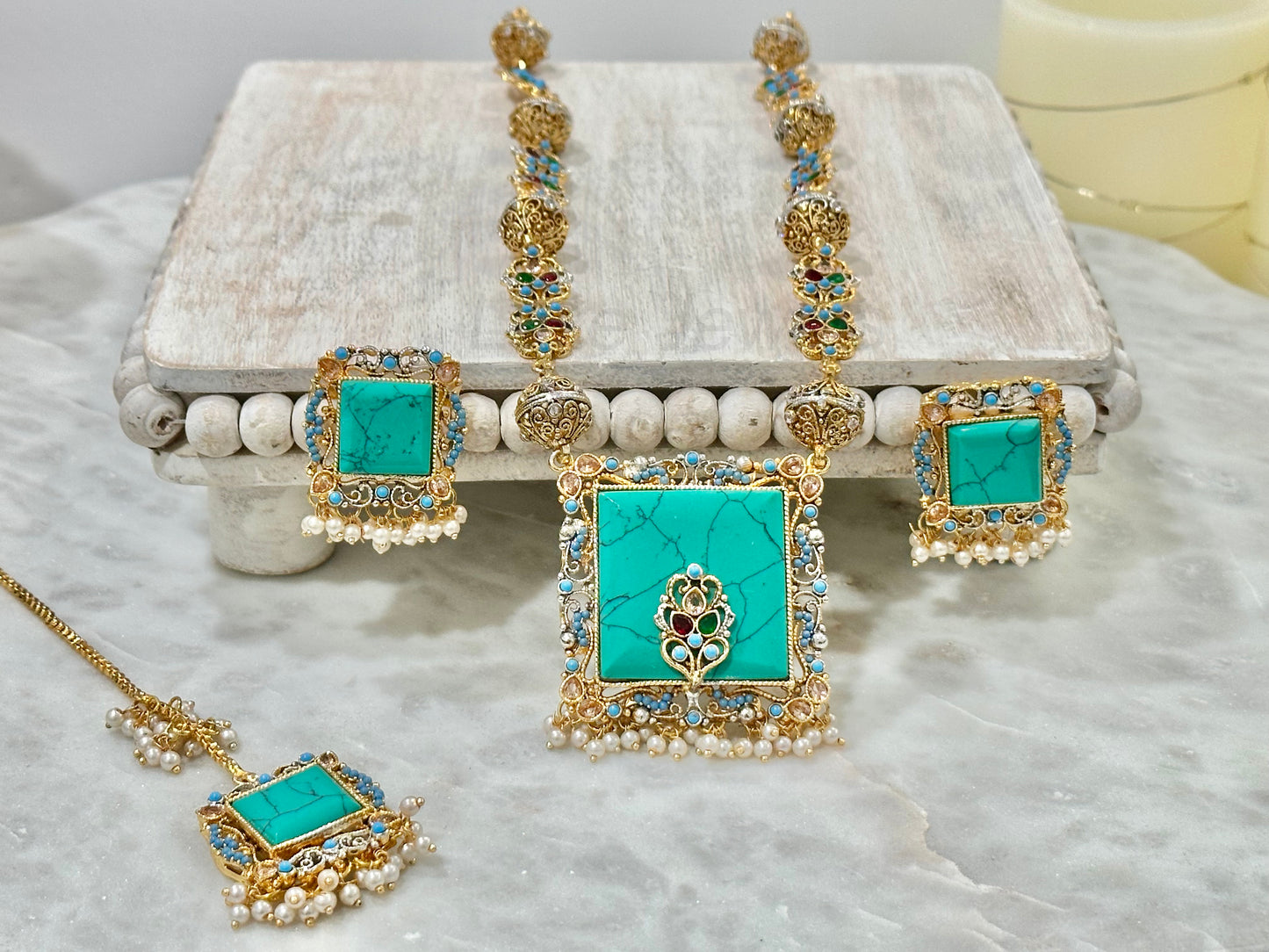 Mishal Mala Set Turquoise