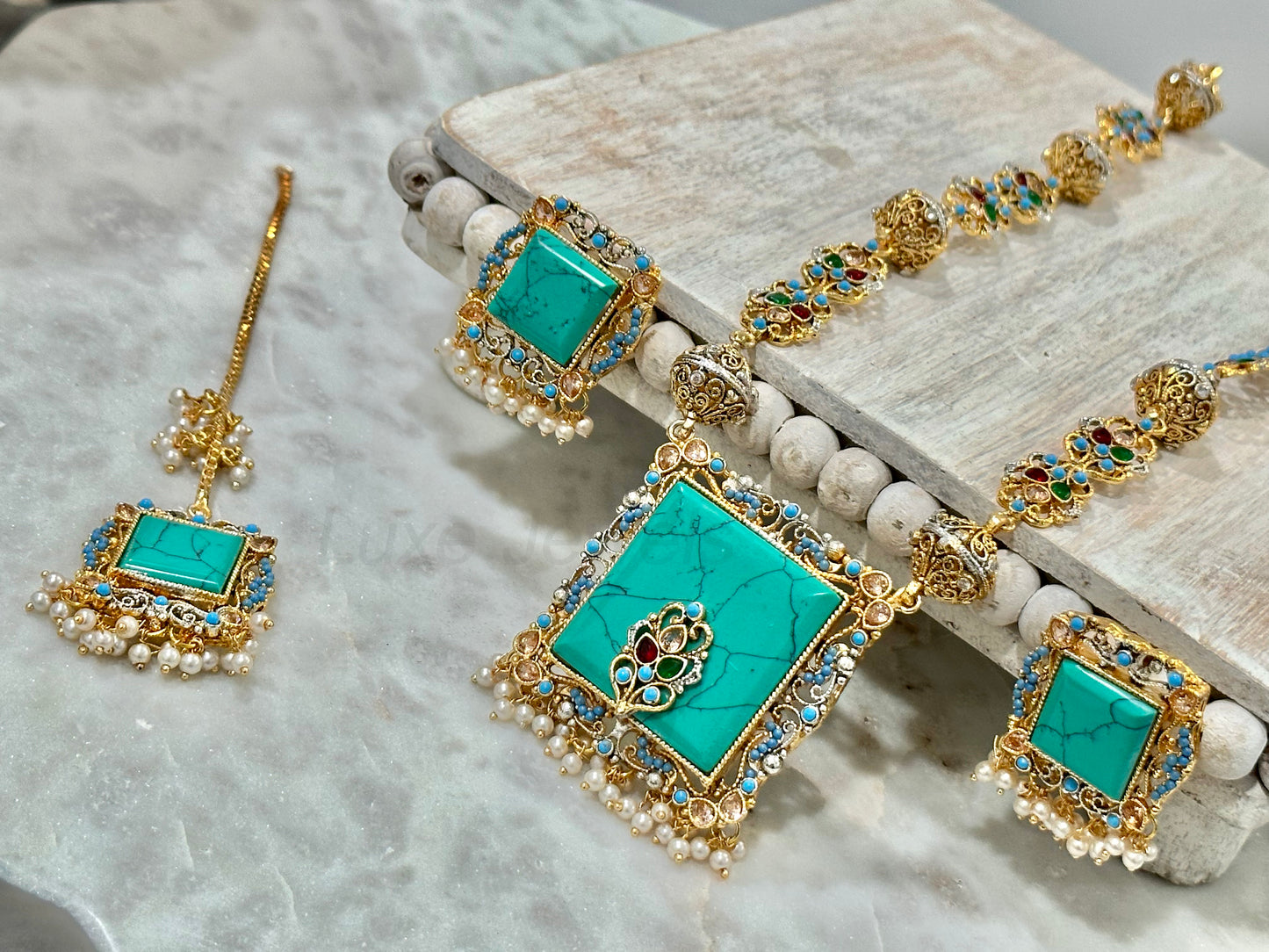 Mishal Mala Set Turquoise