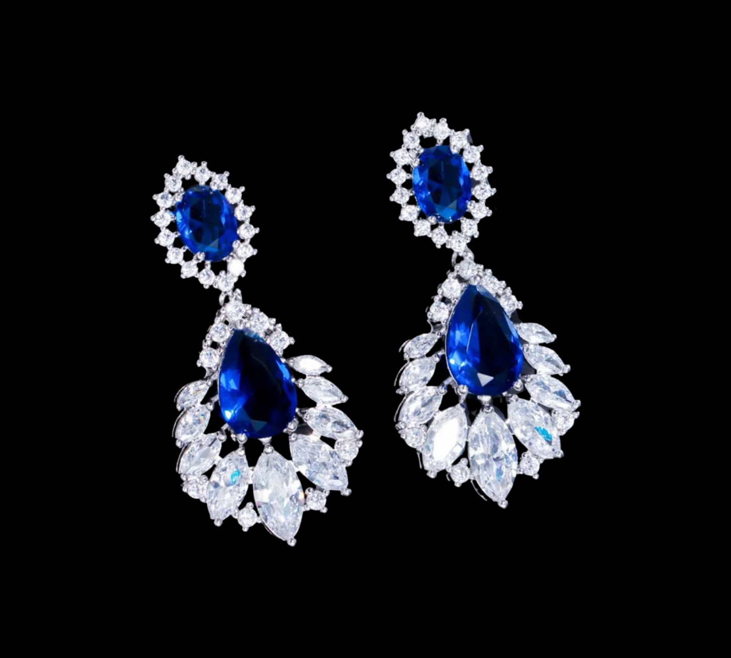 Ella Earrings - Sapphire