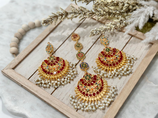 Rimsha Earrings & Tikka