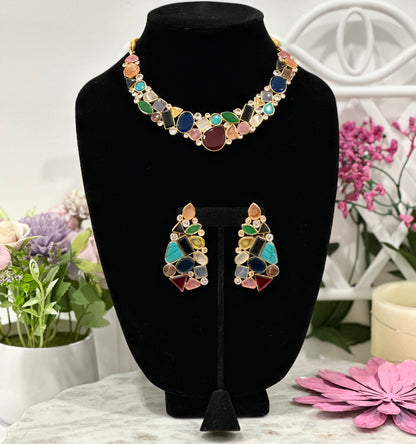 Maya Necklace Set Multicolor