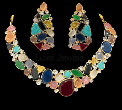 Maya Necklace Set Multicolor