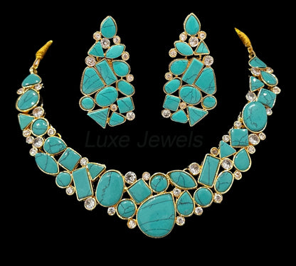 Maya Necklace Set Turquoise