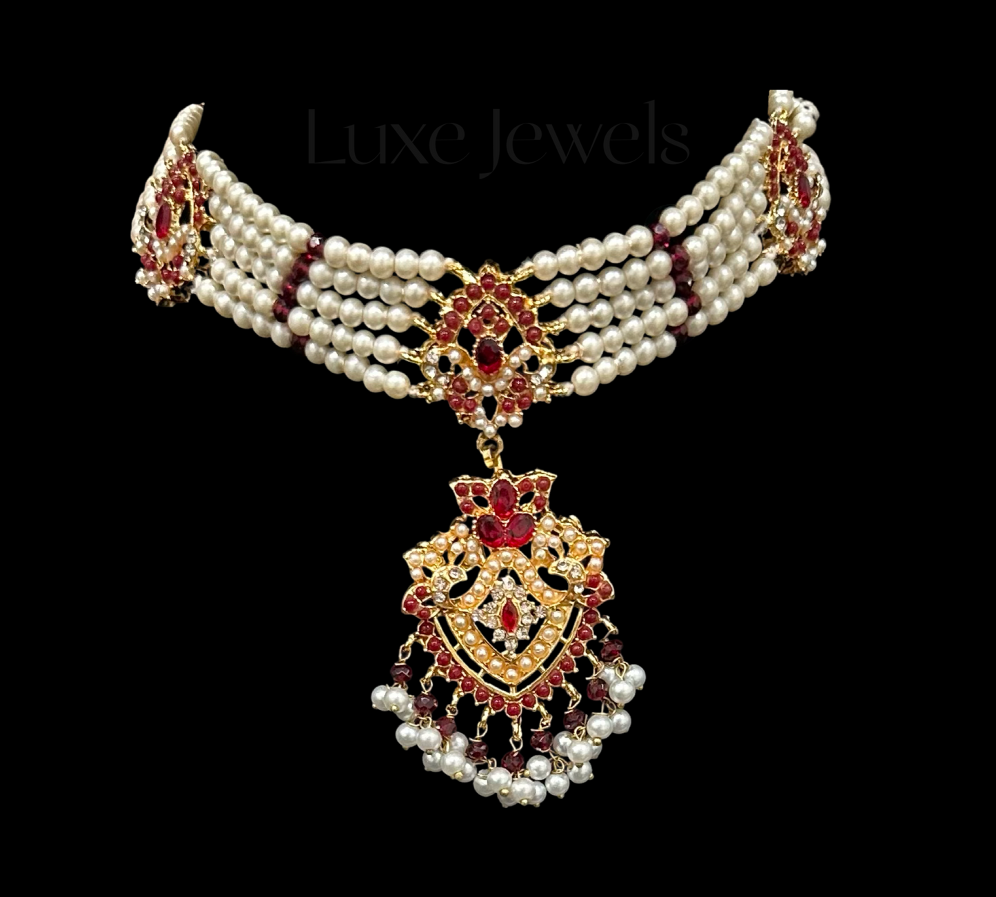 Manaal Mala Set Red